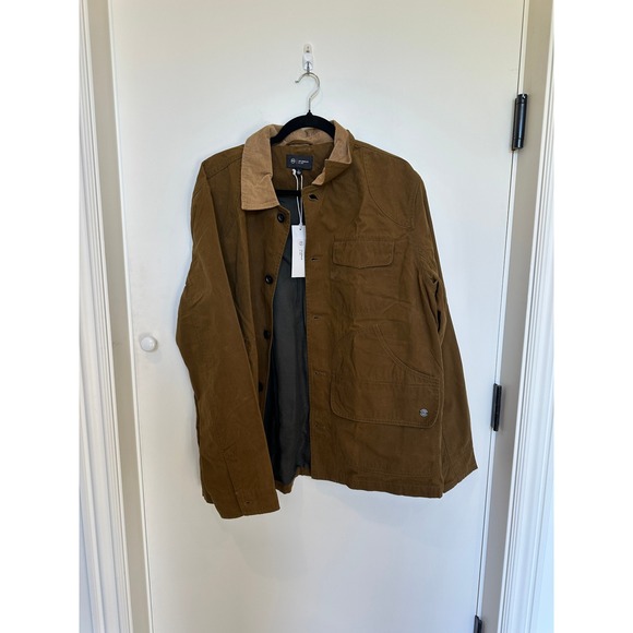 AG Los Angeles Mens Camden Worn Olive Chore Jacket Size L